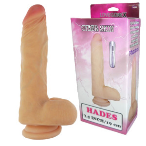 HADES-LOVECLONEX 7,5" Wibrator Realistyczny z funkcją rotacji, Przyssawka Cielisty
