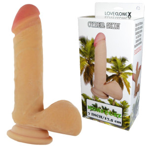 LOVECLONEX  MORFEUSZ 7" Giętkie dildo realistyczne z jądrami i przyssawką