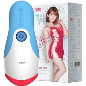 Leten - ORAL SEX - Masturbator z funkcją podgrzewania - usta, USB
