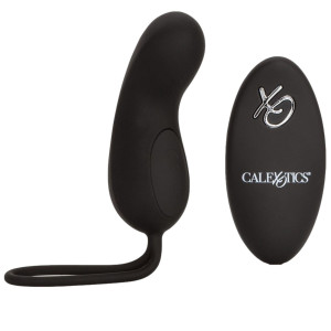 REMOTE RECHARGEABLE CURVE - Wibrujące czarne jajeczko na pilota, Silikonowe