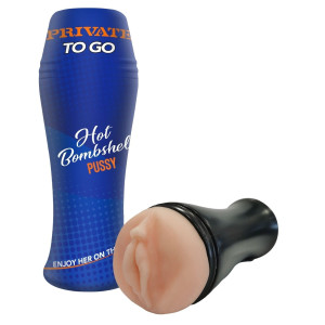 Boss Series Horny Cougar To Go - Masturbator realistyczny w pojemniku, Cielisty
