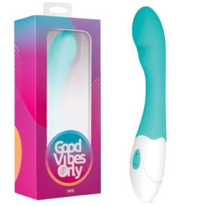 Wibrator do punktu G - Tate  - na USB, Turkusowy Silikonowy - Easy Toys
