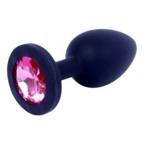 Boss Series Klasyczny korek analny z diamencikiem, Czarny