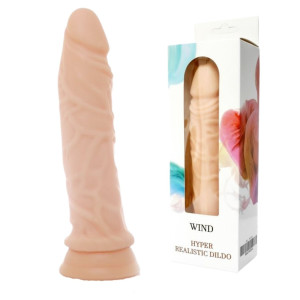 Boss Series WIND Realistyczne żylaste dildo z przyssawką, Cieliste