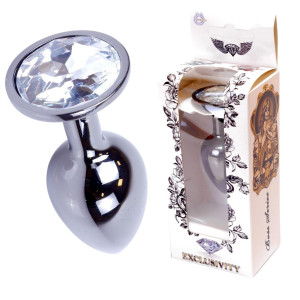 Plug-Jawellery Dark Silver PLUG- Clear