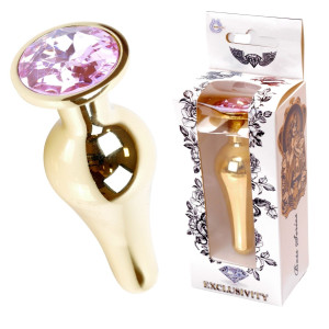 Boss Series Jawellery Gold Korek analny z diamencikiem Rose