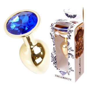 Plug-Jawellery Gold PLUG- Dark Blue