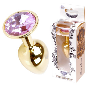 Boss Series Jawellery Gold Korek analny z diamencikiem Rose