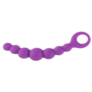 Bubble Chain Progresywna sonda analna z uchwytem, Fiolet