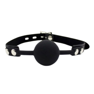 Knebel "Toyz4Lovers" typu ball gag z kłódką, Czarny
