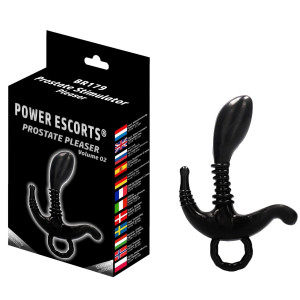 Power Escorts Prostate Pleaser Masażer prostaty z uchwytem, Czarny