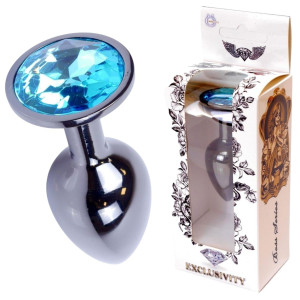 Plug-Jawellery Dark Silver PLUG- Light Blue