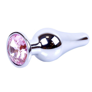 Boss Series Jawellery Silver Korek analny z diamencikiem Rose