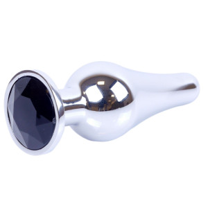 Plug-Jawellery Silver BUTT PLUG- Black