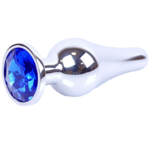 Plug-Jawellery Silver BUTT PLUG- Dark Blue