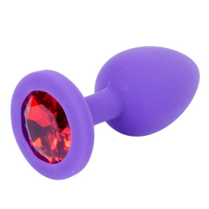 Boss Series Klasyczny korek analny S z diamencikiem, Fioletowy