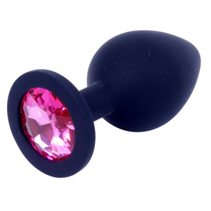 Boss Series Klasyczny korek analny z diamencikiem, Czarny