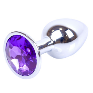 Boss Series Jawellery Korek analny z diamencikiem Purple