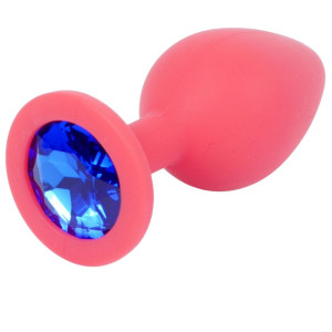 Plug-Jawellery Red Silikon PLUG Medium- Blue Diamond