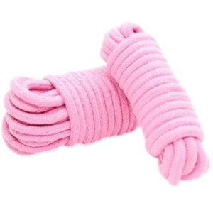 COTTON ROPE 10MPINK - Lina do krępowania - bawełniana