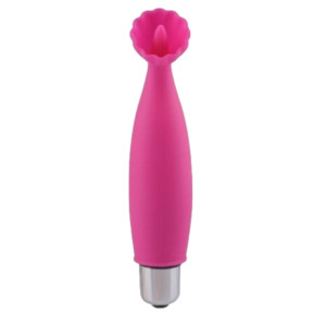 Mini Finger Fan Stem Wibrator Łechtaczkowy z języczkiem Różowy
