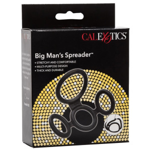 Uciskacz penisa i jąder - BIG MAN S SPREADER - Silikonowy, Czarny - Calexotics