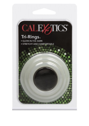 CalexoticsTRI-RINGS GLOW IN THE DARK - Zestaw pierścieni erekcyjnych - różne średnice