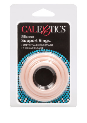 Calexotics SILICONE SUPPORT RINGS IVORY - Zestaw pierścieni erekcyjnych - różne średnice