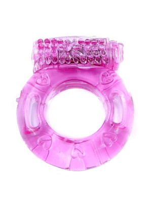 Boss Series Vibrating CockRing Pink - Wibrujący pierścień erekcyjny
