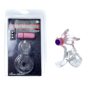 Pierścień-Tongue Vibro CockRing Clear