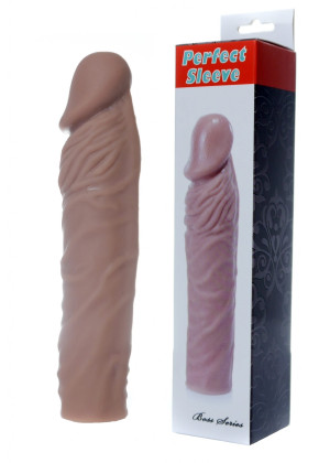 Boss Series Perfect Sleeve Mulatto - extends 7 cm Realistyczna przedłużka penisa