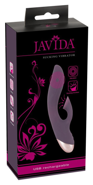 Javida Sucking Vibrator Wibrator z Króliczkiem z funkcją ssania, USB Fioletowy Silikonowy