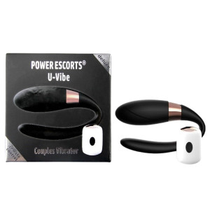 Power Escorts U-Vibe Stymulator dla par, USB Czarny