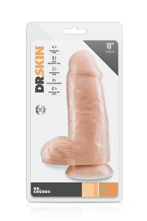 Dr. Skin 25 cm Dildo realistyczne cieliste z przyssawką i jądrami