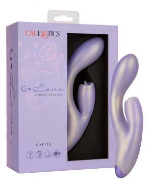 Calexotics G-Love G-Kiss Wibrator z Króliczkiem stymulującym łechtaczkę, USB Fioletowy Silikonowy