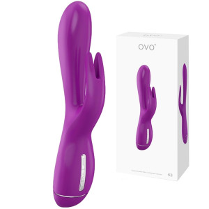 Ovo K3 RABBIT Wibrator z Króliczkiem Fioletowy Silikonowy