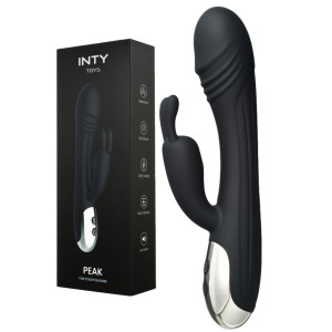 INTY Toys - Peak Wibrator z Króliczkiem, USB Czarny