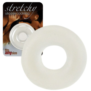 Seven Creations STRETCHY COCKRING Pierścień uciskowy na penisa, Biały