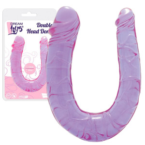 DREAM TOYS DOUBLE HEAD DONG Dildo Dwustronne, Fioletowe