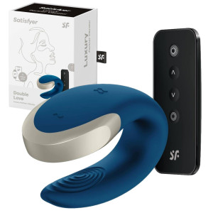 Satisfyer Double Love Stymulator dla Par, Niebieski