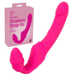 You2Toys Vibrating Strapless Strap-on  z wibracjami bez pasków, USB Różowy
