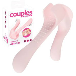 Wibrator dla par dopochwowy Schoice Couplesvibrato silikonowy różowy Couples Choice