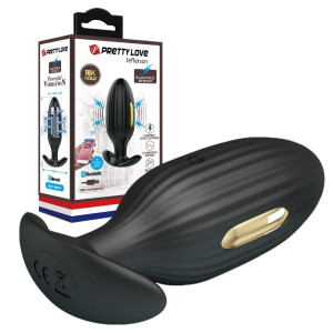 PRETTY LOVE - JEFFERSON Dyskretny Korek Analny - sterowany telefonem, USB Czarny