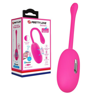 PRETTY LOVE - DOREEN Wibrujące jajko sterowane telefonem, USB Różowe Silikonowe