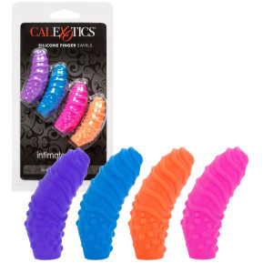 Calexotics Silicone Finger Swirls Zestaw stymulatorów łechtaczki na palec, Silikonowe