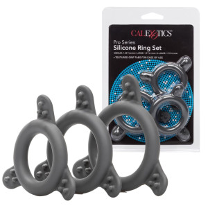 Calexotics PRO SERIES SILICONE RING SET Zestaw pierścieni uciskowych na penisa - 3 szt., Silikonowe