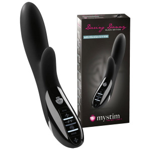 MyStim Daring Danny eStim Wibrator z króliczkiem z funkcją elektrostymulacji, USB Czarny