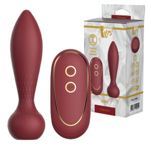 Dream Toys ROMANCE ROMY Elegancki korek analny na pilota, USB Bordowy