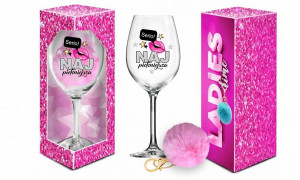 LADIES TIME - kieliszek do wina Signoria 700ml + pompon