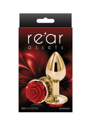 NS Novelties Rose Buttplug Small Elegancki korek analny z różą, Aluminium